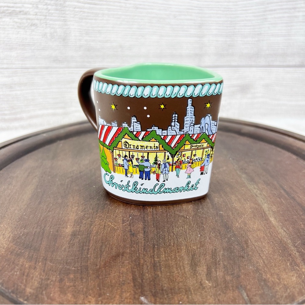 Christkindlmarket Chicago 2018 Collectible Heart-Shaped Ceramic Mug Holiday